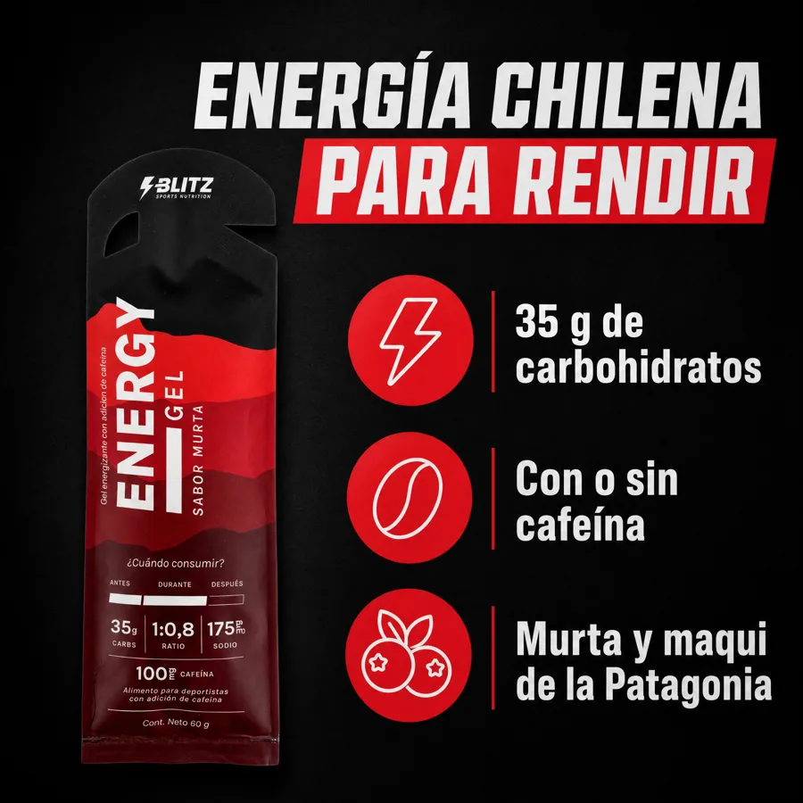 Gel energético Blitz: beneficios
