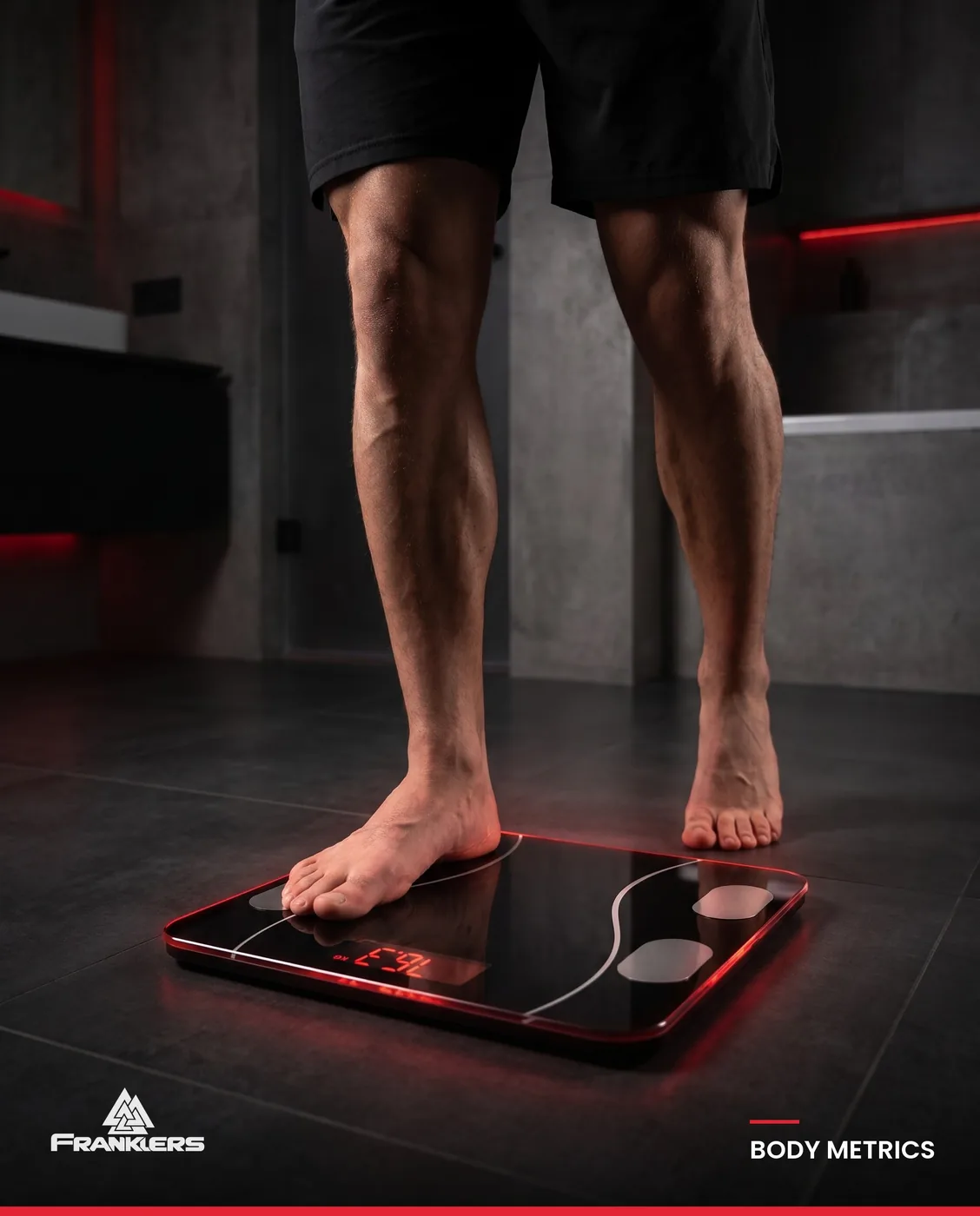 Pesándose descalzo en la mañana con BODY METRICS