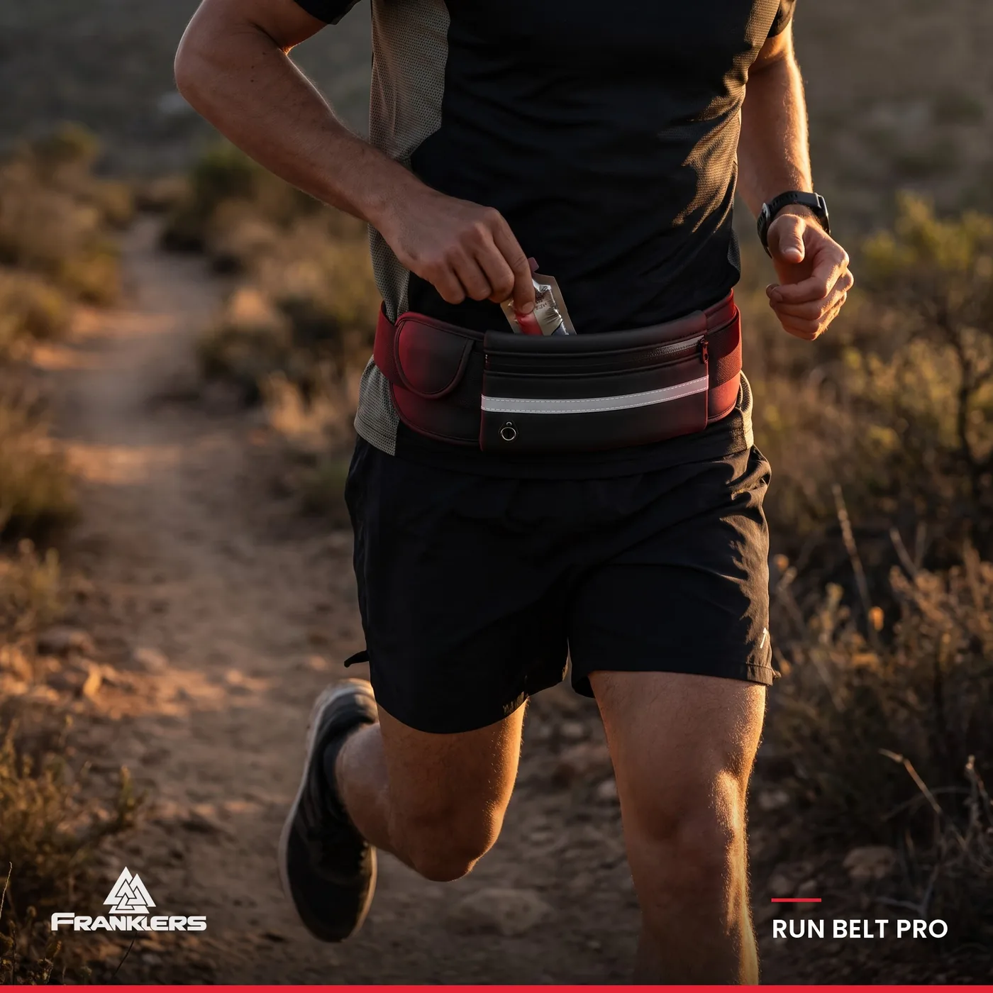 Sacando un gel del RUN BELT PRO sin dejar de correr